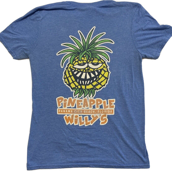 Pineapple Willys Tshirt Adult Size Small Blue Panama City Beach PCB Sz S Florida - Picture 1 of 5